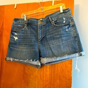 Loft Jean cuffed shorts